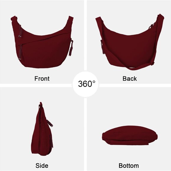 Retro-Inspired Crossbody Hobo Bag with Adjustable Strap - Stylish & Practical - Picture 3 of 8